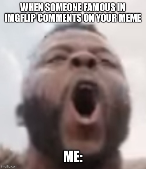 Everyone's reacts | WHEN SOMEONE FAMOUS IN IMGFLIP COMMENTS ON YOUR MEME; ME: | image tagged in ohhhhhh,leaderboard,memers,oooohhhh | made w/ Imgflip meme maker