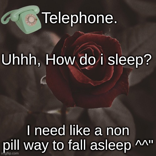 Uhhh, How do i sleep? I need like a non pill way to fall asleep ^^" | image tagged in template | made w/ Imgflip meme maker