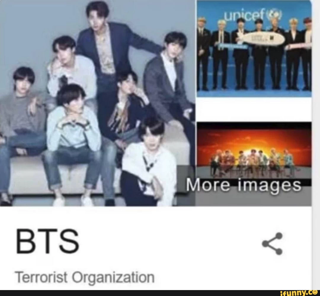 BTS :> Terrorist Organization Blank Meme Template