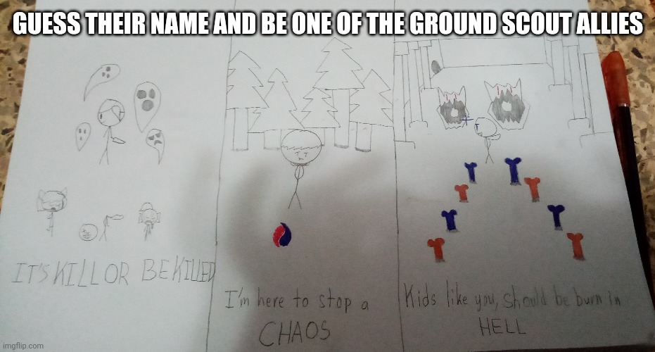 Guess and be one of us |  GUESS THEIR NAME AND BE ONE OF THE GROUND SCOUT ALLIES | image tagged in guess,games,fun | made w/ Imgflip meme maker