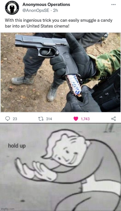 Ayo | image tagged in fallout hold up | made w/ Imgflip meme maker