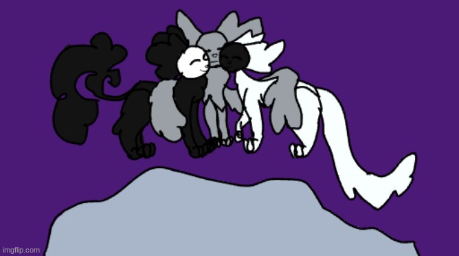 new oc(s)! Soul, the two tailed cat with her kits, yin and yang by the eternity pond | image tagged in cats,yin yang,soul | made w/ Imgflip meme maker