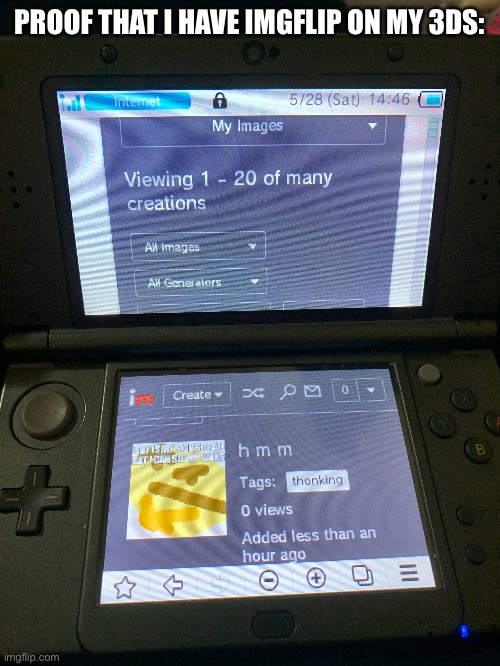 On discord Oomi boi said that I scare him sometimes lol | PROOF THAT I HAVE IMGFLIP ON MY 3DS: | made w/ Imgflip meme maker