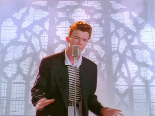 High Quality rickroll Blank Meme Template