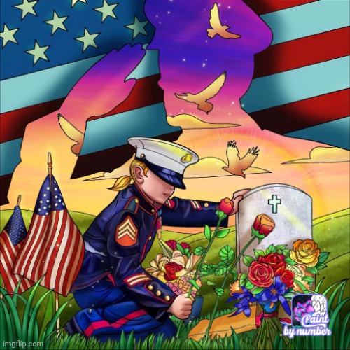 Art by a friend of mine | image tagged in memorial day,war memorial | made w/ Imgflip meme maker