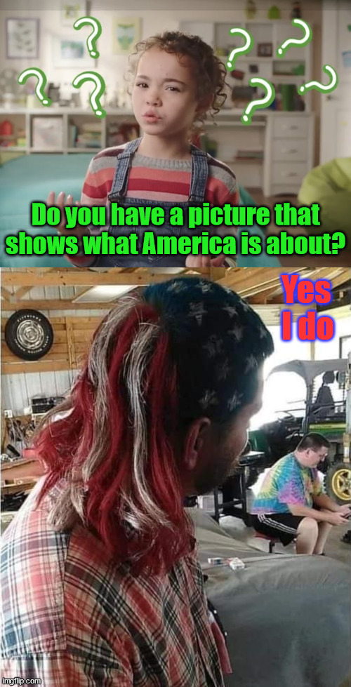 Do you have a picture that shows what America is about? Yes I do | image tagged in what does the dishwasher do | made w/ Imgflip meme maker