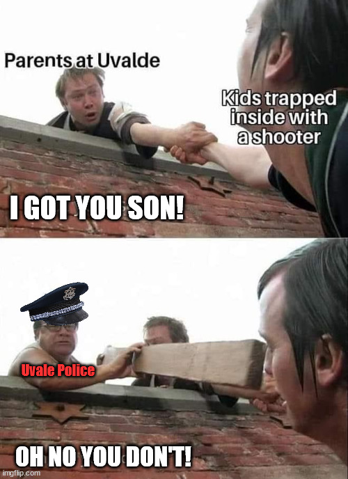 I GOT YOU SON! Uvale Police; OH NO YOU DON'T! | image tagged in dark humor | made w/ Imgflip meme maker