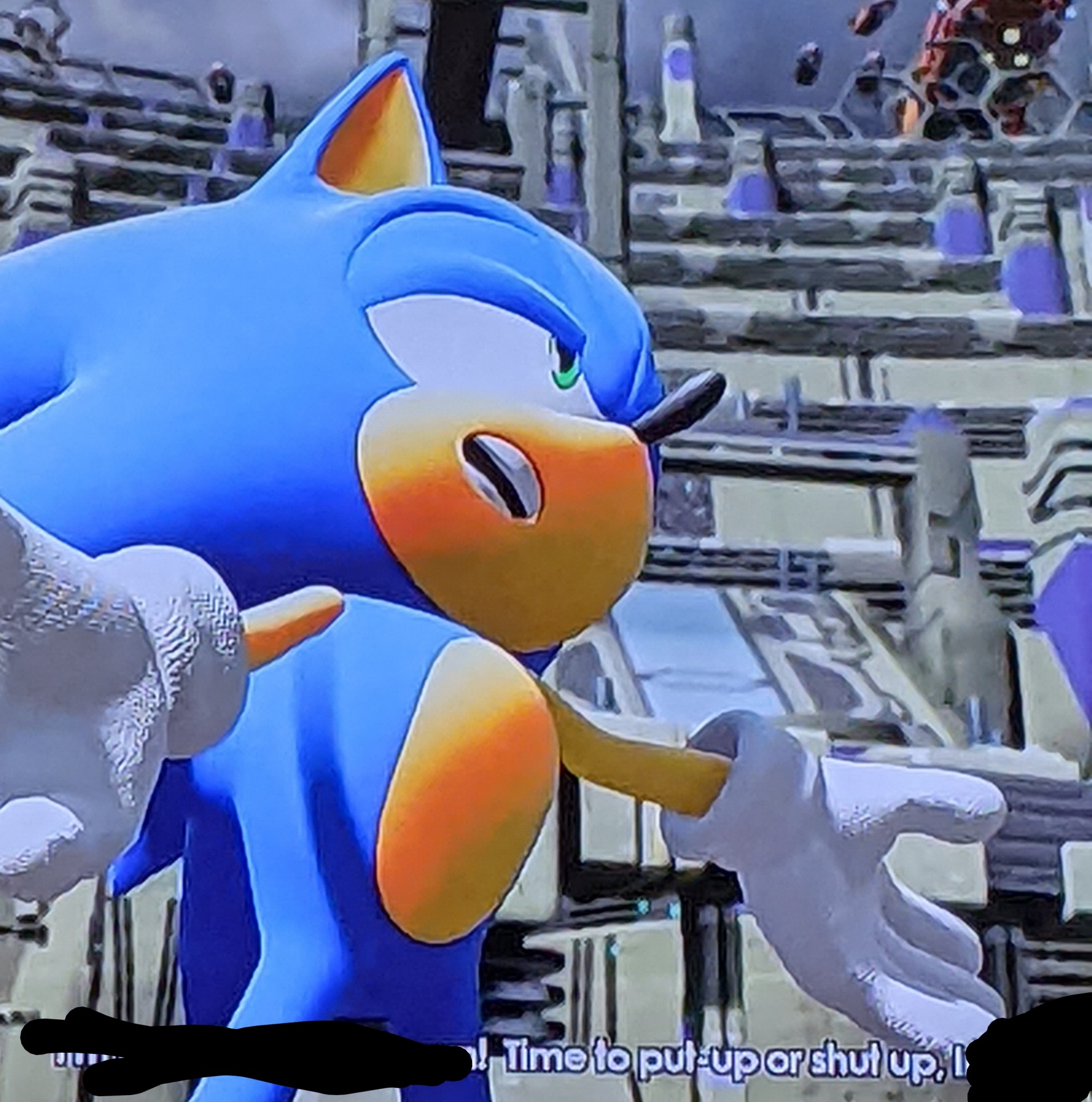 Sonic says shut up Blank Meme Template