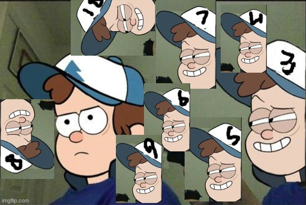 when you cant trust anyone not even your self | image tagged in gravity falls,clones,evil,oh no,objects in mirror are closer than they appear,dipper pines | made w/ Imgflip meme maker