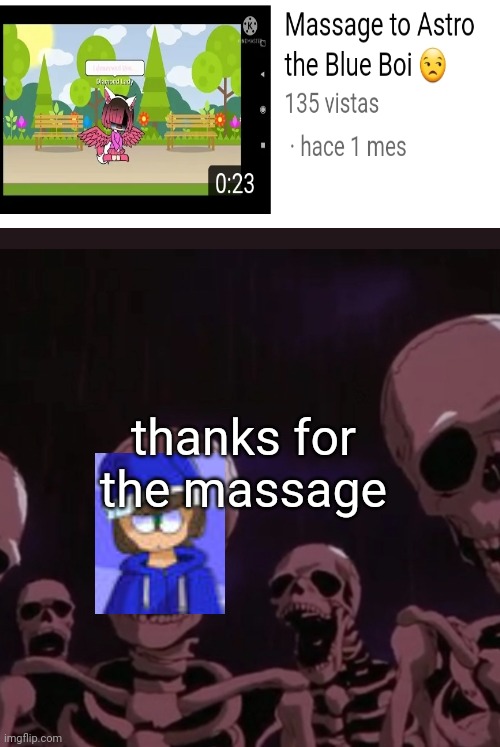 skeletons roasting file lmao | thanks for the massage | image tagged in roasting skeletons | made w/ Imgflip meme maker