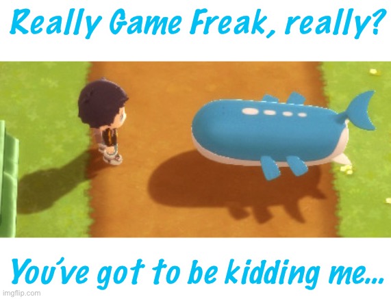 YOU CALL THAT A WAILORD?!?! (Also, not my character, found this on Google) | Really Game Freak, really? You’ve got to be kidding me… | made w/ Imgflip meme maker