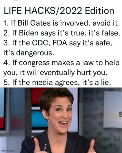 Never trust that Madcow Guy on MSNPC | image tagged in rachel maddow | made w/ Imgflip meme maker