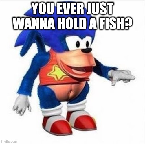 speedy kong | YOU EVER JUST WANNA HOLD A FISH? | image tagged in speedy kong | made w/ Imgflip meme maker