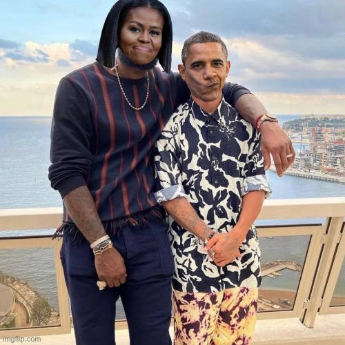 Michael and Barack Obama in Monaco | image tagged in memes,michelle obama,michael,barack obama,monaco,lebron james | made w/ Imgflip meme maker
