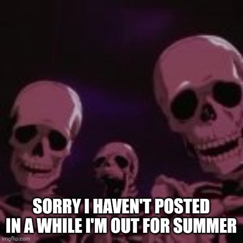 . | SORRY I HAVEN'T POSTED IN A WHILE I'M OUT FOR SUMMER | made w/ Imgflip meme maker