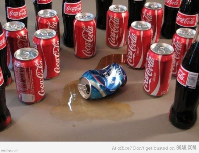 Used in comment | image tagged in coke beats pepsi | made w/ Imgflip meme maker