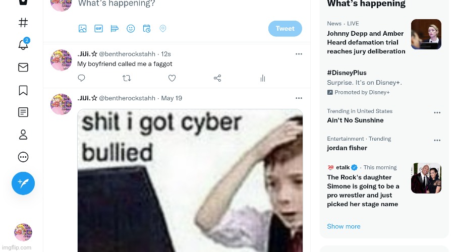the. also yes im here again. | made w/ Imgflip meme maker