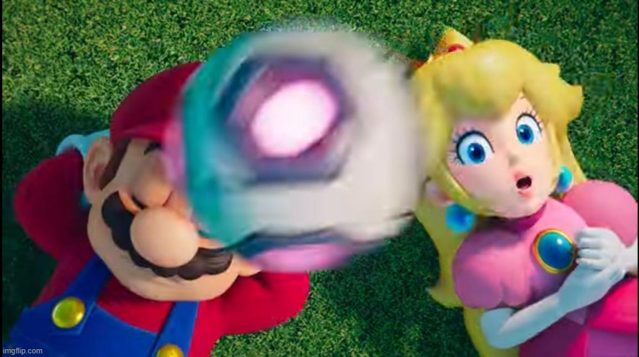 High Quality Mario, Ball and Peach Blank Meme Template