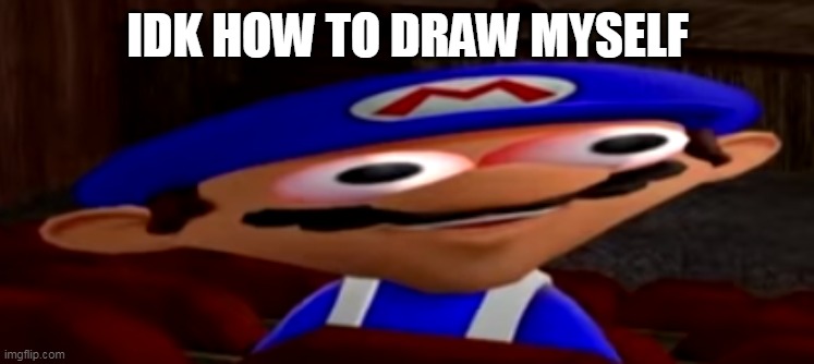 smg4 stare | IDK HOW TO DRAW MYSELF | image tagged in smg4 stare | made w/ Imgflip meme maker