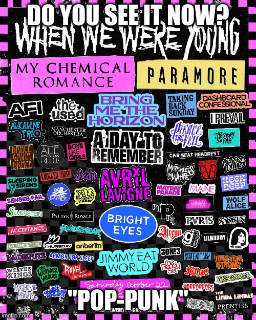 Nothing perverted to see here, "Move Along". | DO YOU SEE IT NOW? "POP-PUNK" | made w/ Imgflip meme maker