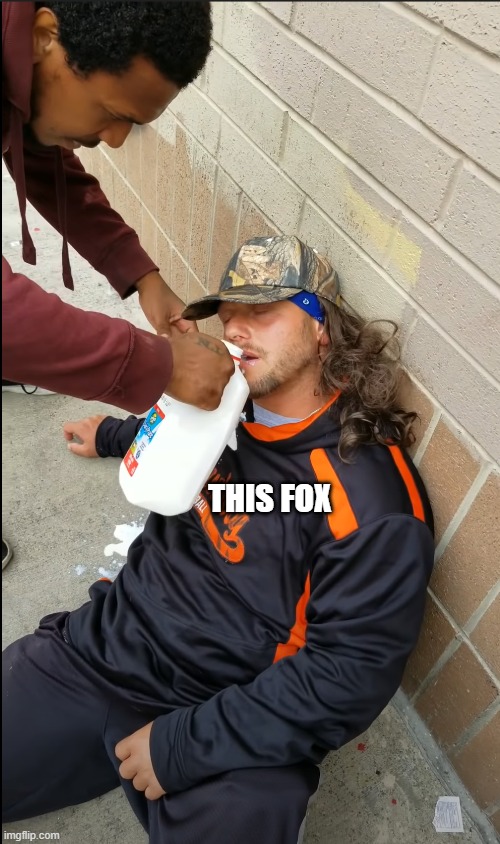 He needs some milk | THIS FOX | image tagged in he needs some milk | made w/ Imgflip meme maker