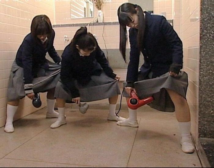 Japanese Girls Wet Hairdryer Blank Meme Template