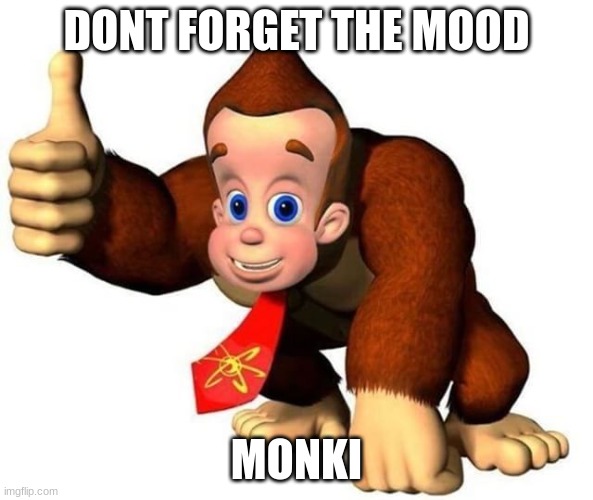 DONT FORGET THE MOOD MONKI | image tagged in okay so basically i m monky | made w/ Imgflip meme maker