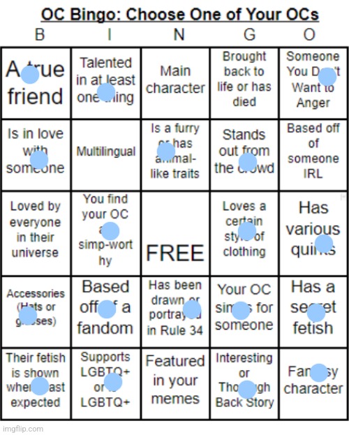 For Petal lmao | image tagged in jer-sama's oc bingo | made w/ Imgflip meme maker