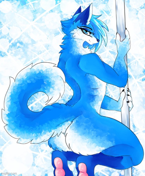 fox boi by Andromeda-James | image tagged in thighs,dat ass,furry,stripper | made w/ Imgflip meme maker