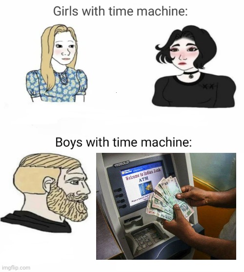 ATM (Automatic Time Machine) | image tagged in time machine,atm,memes,meme,automatic time machine,joke | made w/ Imgflip meme maker
