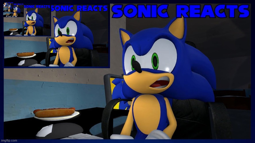 sonic reacts to ... | image tagged in sonic reacts,sonic,endless | made w/ Imgflip meme maker