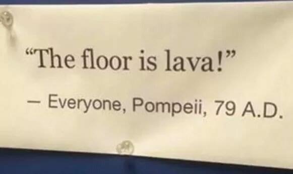 The floor is lava Blank Meme Template
