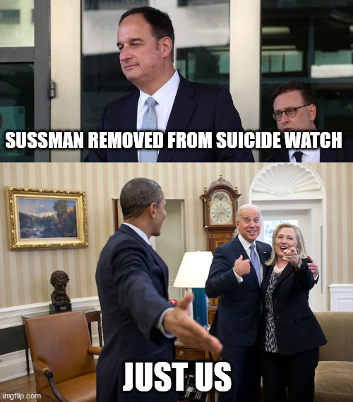 Despite overwhelming evidence, Sussman acquitted by DC democrat jury |  SUSSMAN REMOVED FROM SUICIDE WATCH; JUST US | image tagged in corrupt,democrat,court | made w/ Imgflip meme maker
