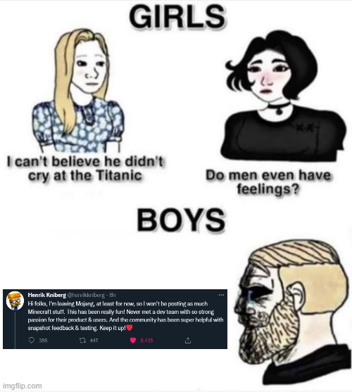 I am crying inside right now | image tagged in do men even have feelings | made w/ Imgflip meme maker