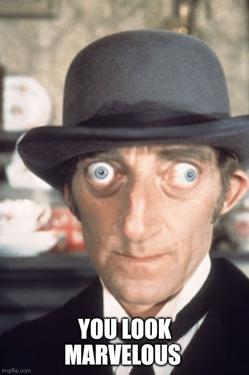 Marty Feldman | YOU LOOK MARVELOUS | image tagged in marty feldman | made w/ Imgflip meme maker