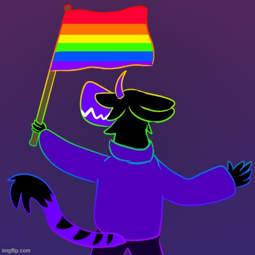 HAPPY (day early) PRIDE MONTH! [my art and character] | image tagged in furry,art,drawings,gay pride,pride,pride month | made w/ Imgflip meme maker