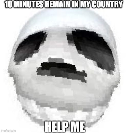Oh no fatherless | 10 MINUTES REMAIN IN MY COUNTRY; HELP ME | image tagged in skoll | made w/ Imgflip meme maker