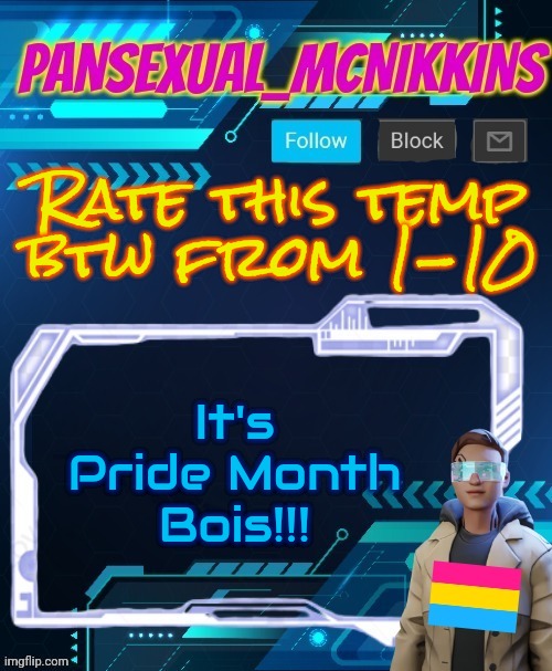 Mod note: this was painful to approve | Rate this temp btw from 1-10; It's Pride Month Bois!!! | image tagged in mcnikkins pridemonth announcement temp | made w/ Imgflip meme maker