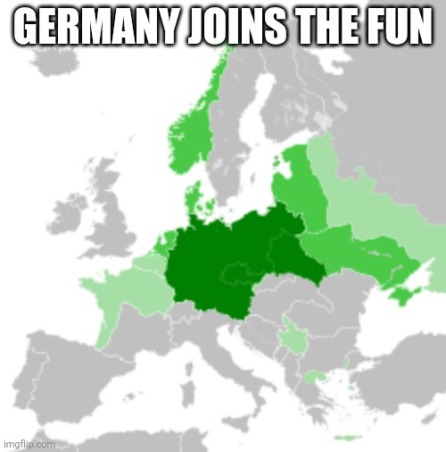 nazi germany reich | GERMANY JOINS THE FUN | image tagged in nazi germany reich | made w/ Imgflip meme maker