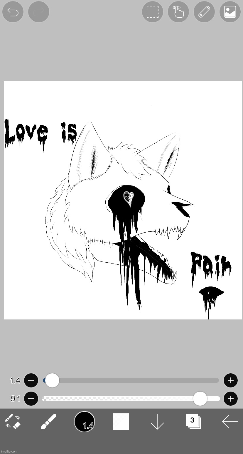 One more edgy thing before I completely quit posting art ;3; | image tagged in edgy,art,digital art,pain,suffering | made w/ Imgflip meme maker
