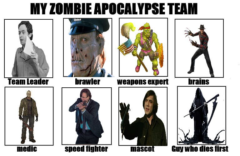 SQAUD UP | image tagged in my zombie apocalypse team | made w/ Imgflip meme maker