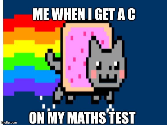 so true | ME WHEN I GET A C; ON MY MATHS TEST | made w/ Imgflip meme maker