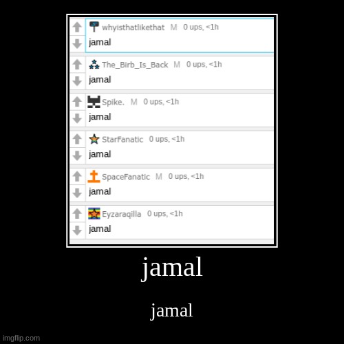 jamal | image tagged in funny,demotivationals | made w/ Imgflip demotivational maker