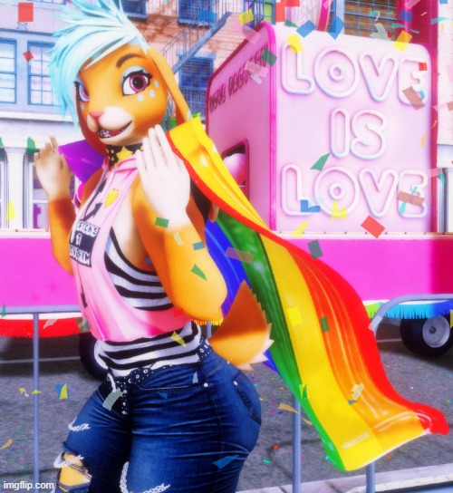 By PepperShark | image tagged in furry,femboy,cute,adorable,pride,thicc | made w/ Imgflip meme maker