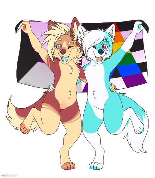 By OreoCorgi | image tagged in furry,femboy,cute,adorable,pride,straight | made w/ Imgflip meme maker