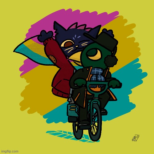 Pride month, Baby! (By IIRL) | image tagged in furry,memes,pride,night in the woods,pan | made w/ Imgflip meme maker