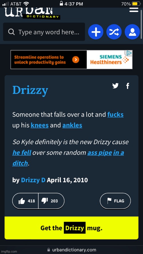 Drizzy af | image tagged in urban dictionary,drizzy | made w/ Imgflip meme maker