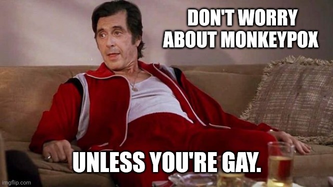 It does spread through the gay community. | DON'T WORRY ABOUT MONKEYPOX; UNLESS YOU'RE GAY. | image tagged in don't worry about it | made w/ Imgflip meme maker