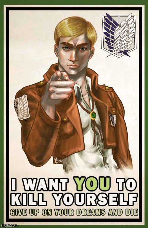 I want YOU to kill yourself | image tagged in i want you to kill yourself | made w/ Imgflip meme maker