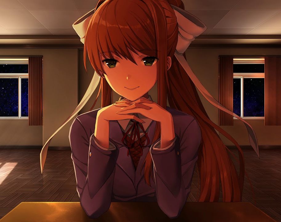 Just Monika Blank Meme Template